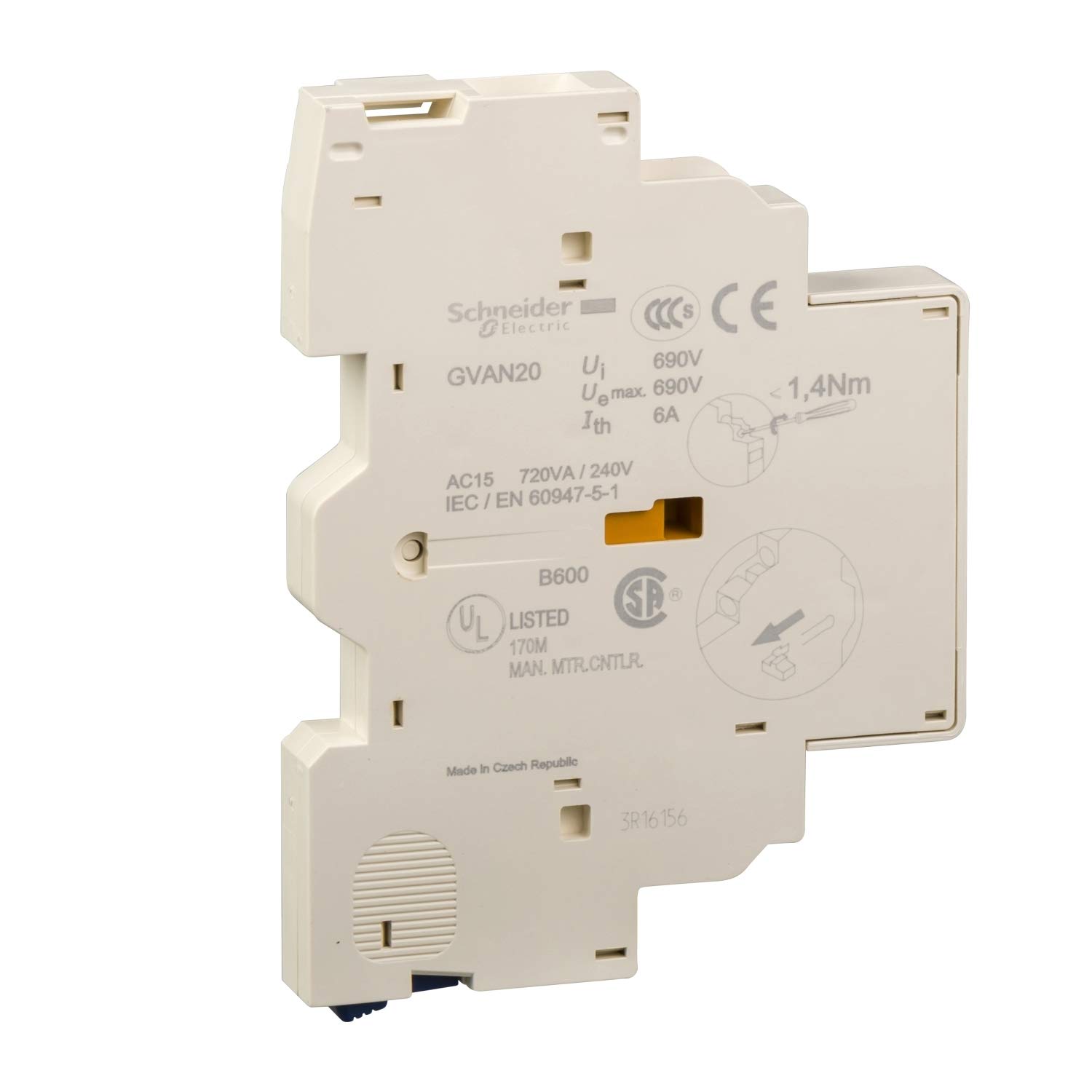 Contact Block GVAN20 Schneider 2NO