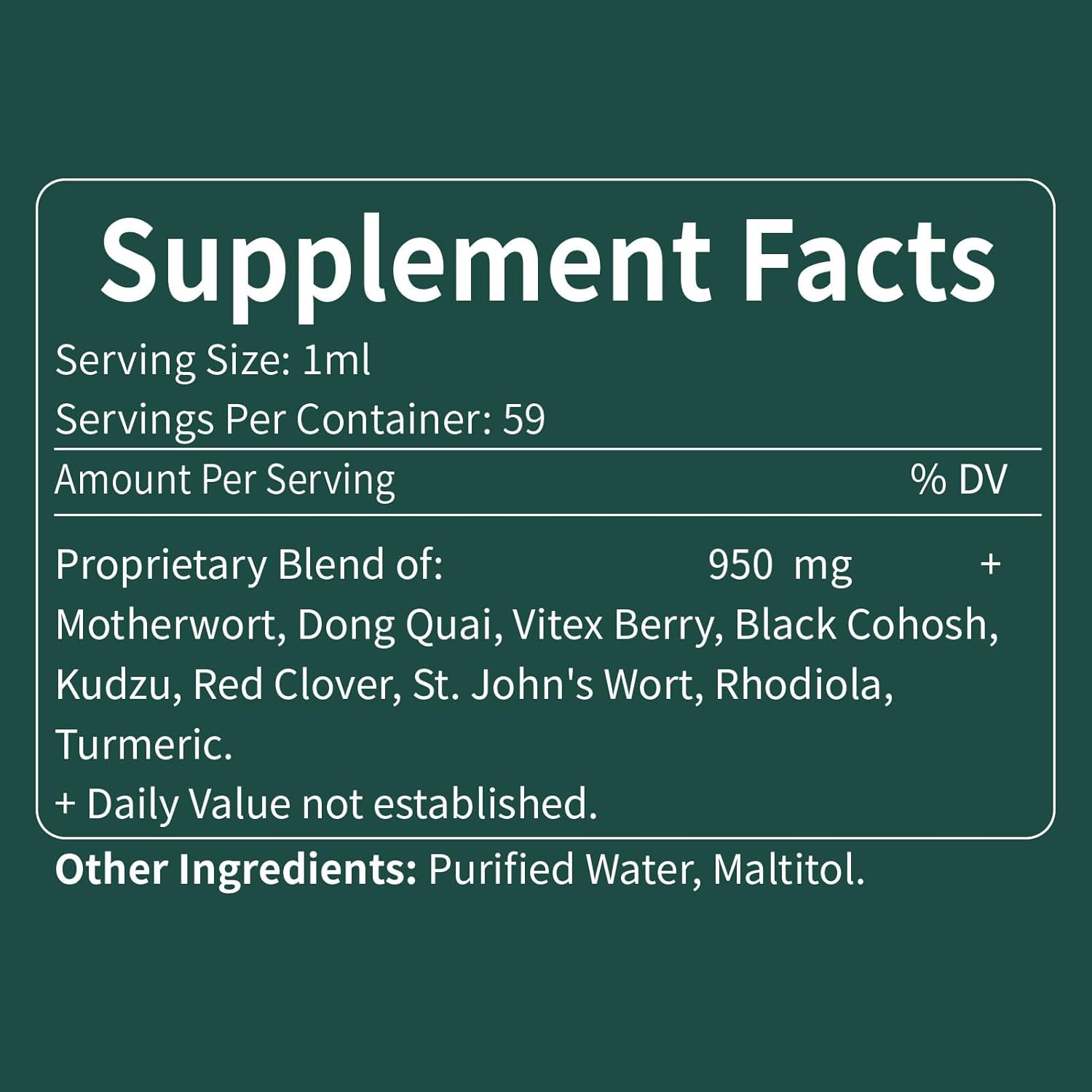 Motherwort Herb Drops for Women Support Menopause, Hot Flashes & Night Sweats Supplements with Dong Quai Red Clover Black Cohosh Extract, Alcohol-Free Tincture.2oz - Image 6