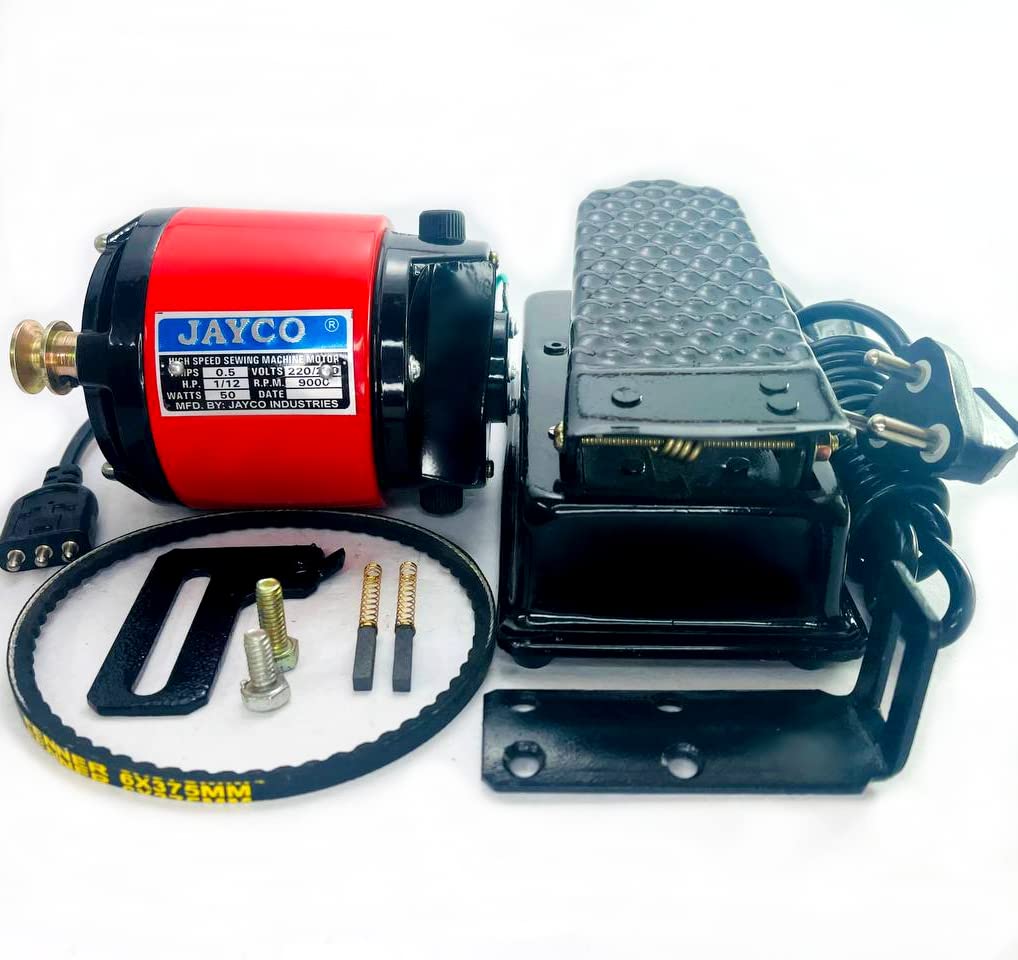JAYCO Industrial Sewing Machine Motor (FULL COPPER WINDING) and Speed Controller (with L-Set Attachments) – (RED)-image-38