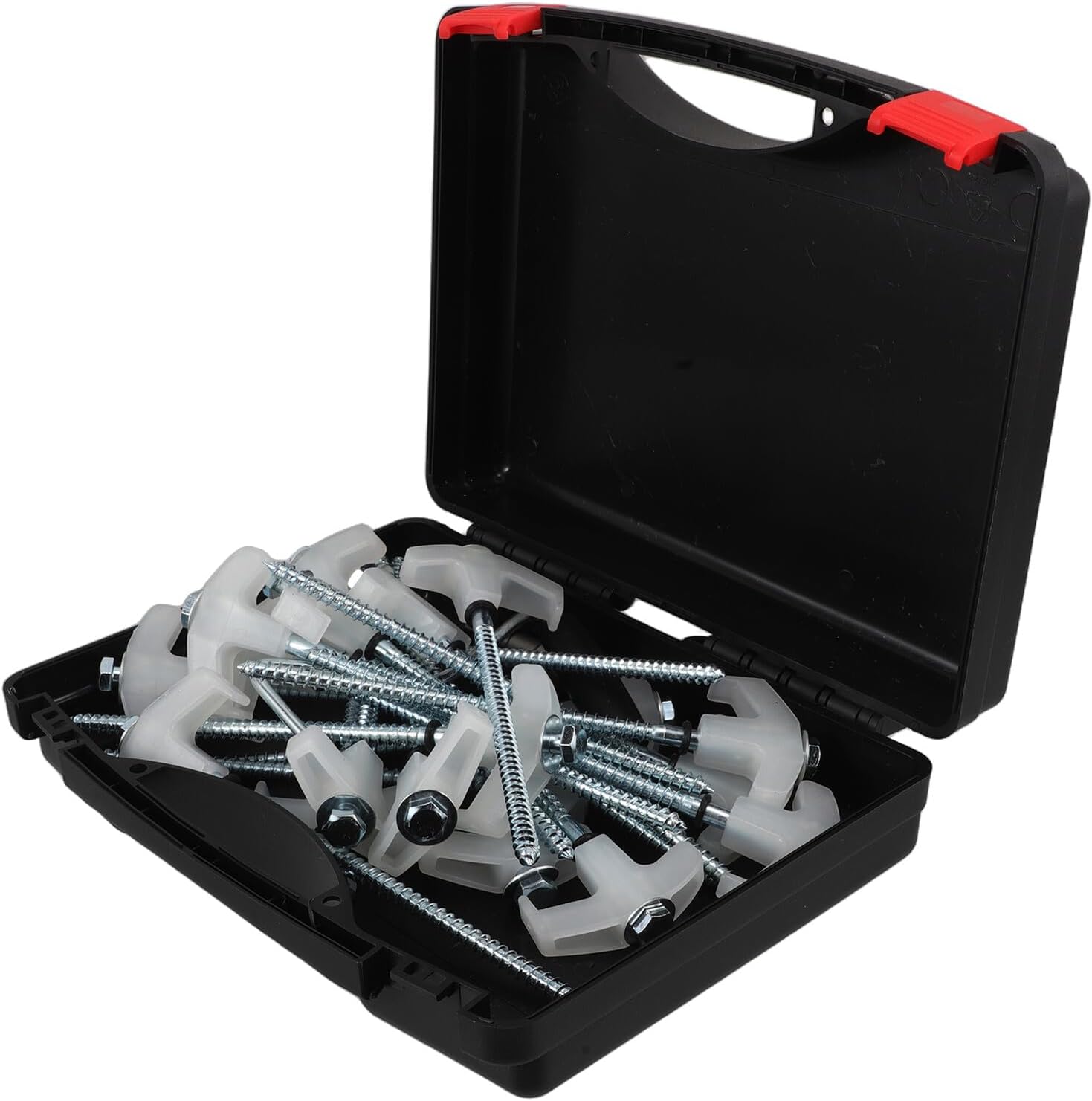 Zerodeko Spiral Ground Pegs Heavy Duty Camping Tent Stakes 13mm Carbon Steel Screw Anchors with Sleeve Puller and Plastic Storage Box, White Tent Spikes Set for Outdoor Canopy and Shelter