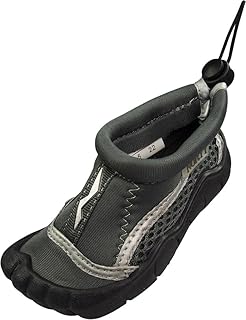 NORTY - Toddler Boys Skeletoe Mesh Waterproof Athletic Aqua Socks for Pool Beach, Grey, Silver 39880-6MUSToddler