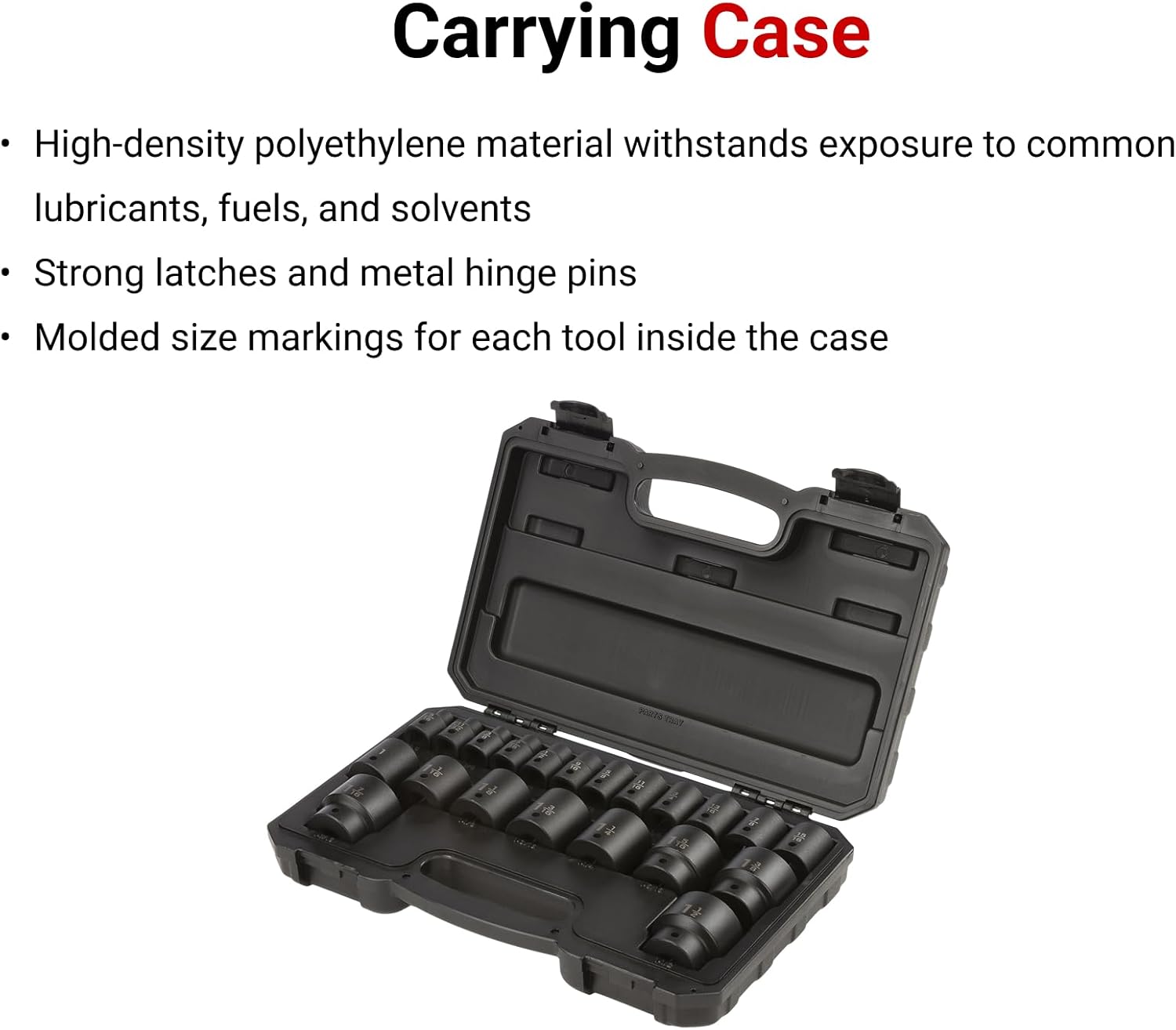 TEKTON 1/2 Inch Drive Shallow 6-Point Impact Socket Set with Case, 21-Piece (5/16-1-1/2 in.) | SID92302