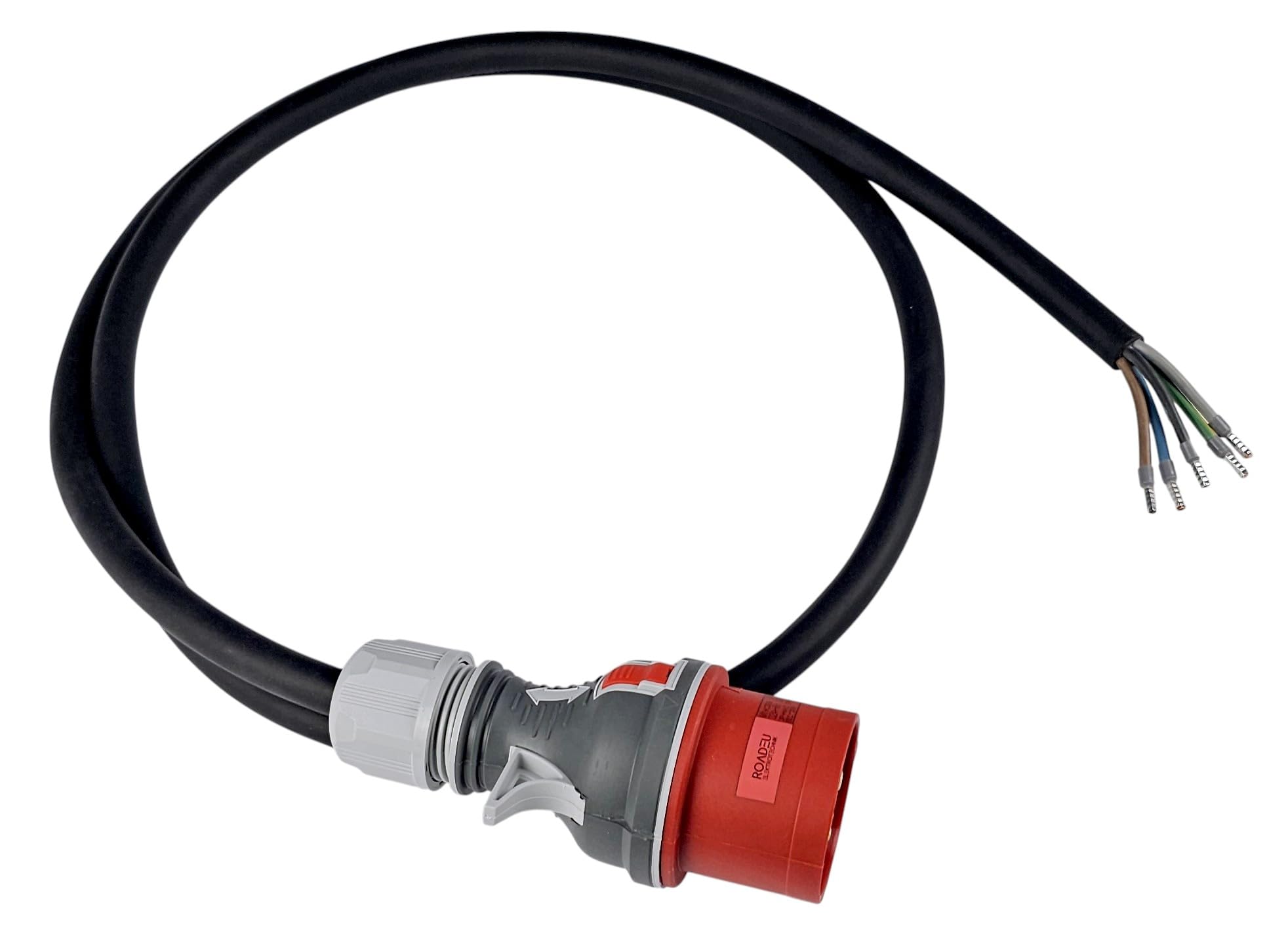 RoadEu Cordon CEE/P17 32A 400V 5 Broches 5 m H07RN-F 5G6