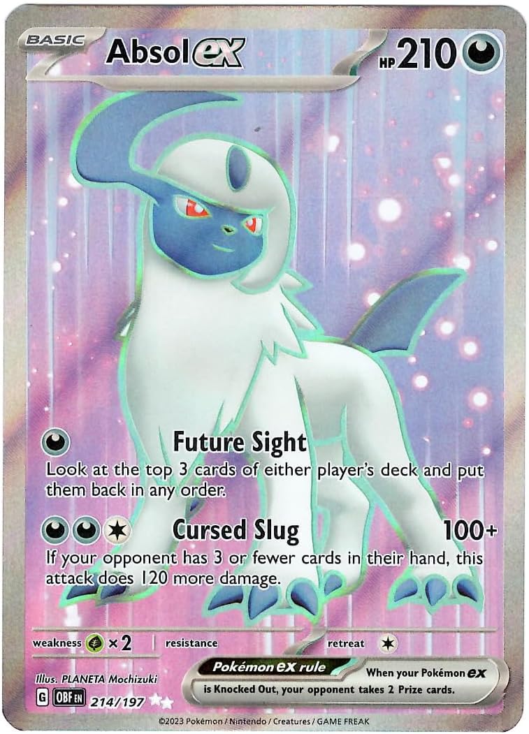 Pokémon - Absol ex 214/197 - Obsidian Flames - Ultra Rare - Full Art - Collectible Card - 1 Piece