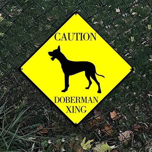 Panneau Dobermann anti-intrusion plaque vintage extérieure 38cm - 4