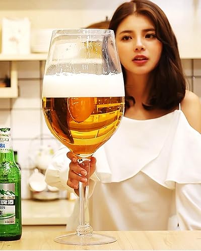 Miniatura 4 de YUANXIN Copa de vino gigante más grande del mundo, copas enormes creativas de gran tamaño, copas de champán extra grandes, taza de cerveza, copas de