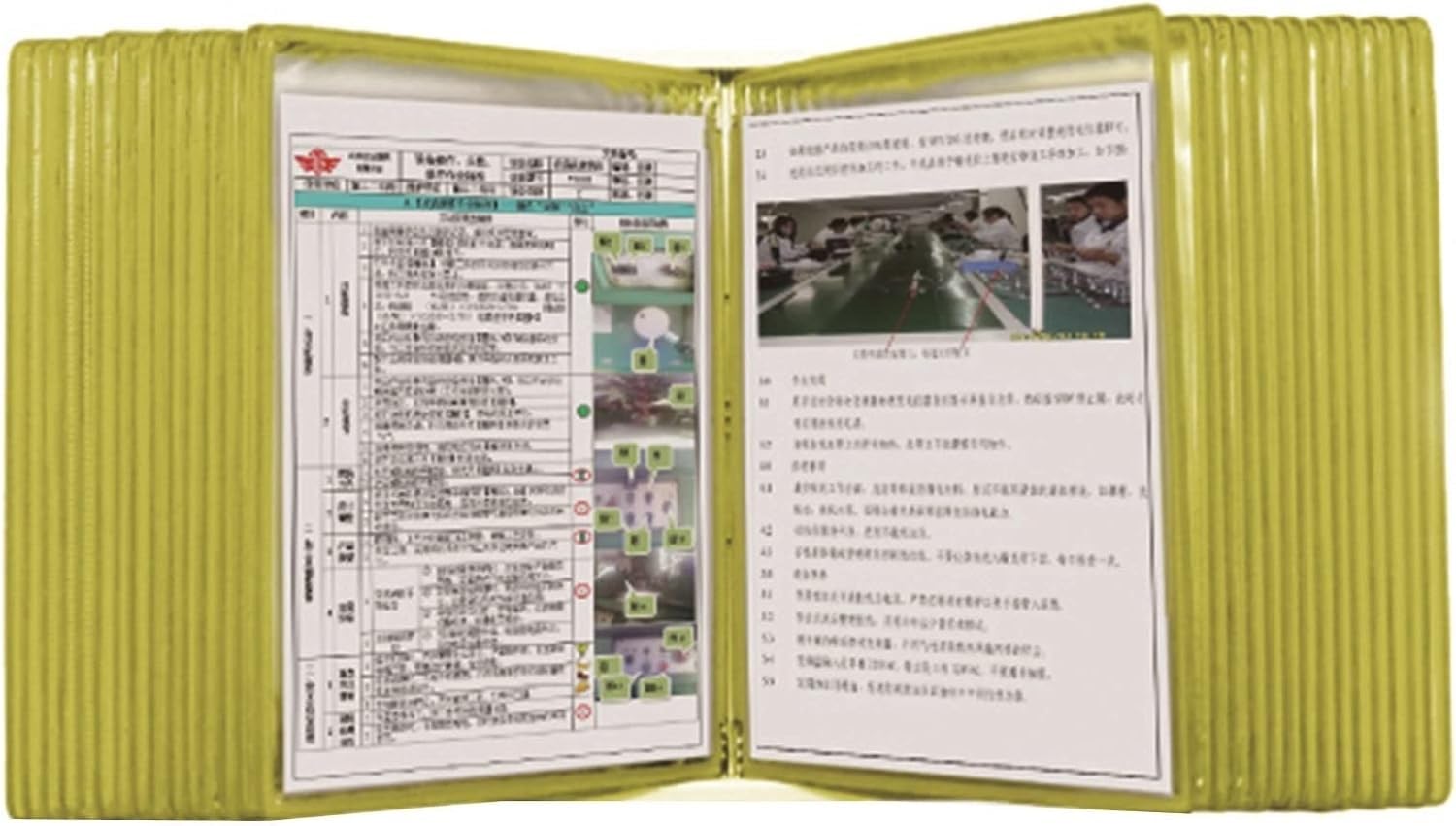 Noxozoqm G Wall-Mounted Display, 30-Page Folder, Used To Display A4 Size Catalogs/Workshop Files/Menus(Color:g)