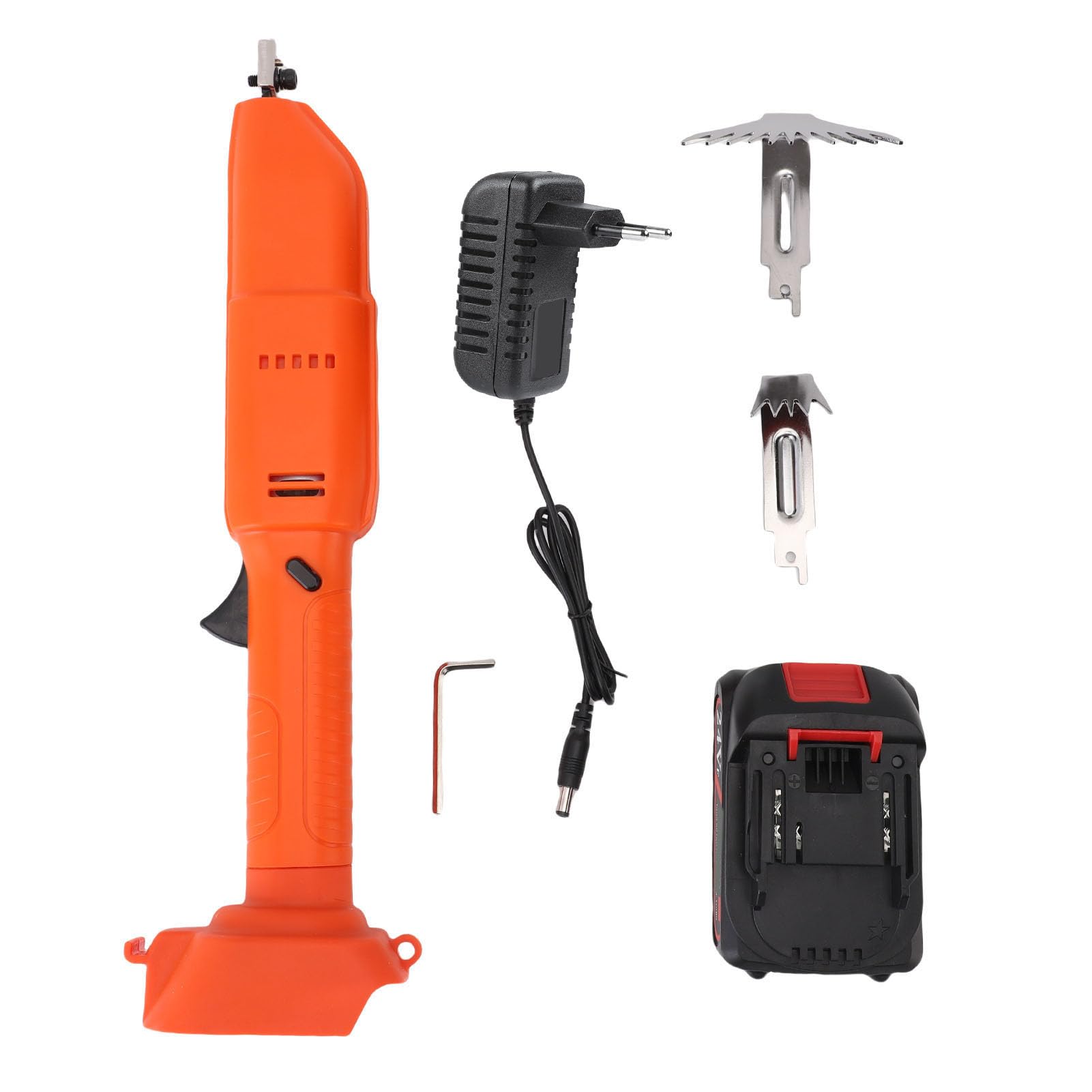 TOPINCN Coltivatore a Batteria, Zappa da Giardino Elettrica da 2500 Giri/min con Batteria Agli Ioni di Litio da 1500 MAh, per la Coltivazione del Terreno Giardinaggio del Prato Diserbo (Spina europea)