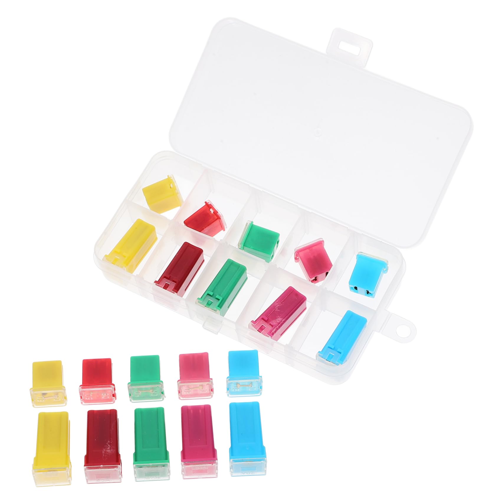 SOLUSTRE 80pièces Kit De Fusibles Automobiles Avec Boîte Plastique Assortiment De Sécurité Pour Voitures Et