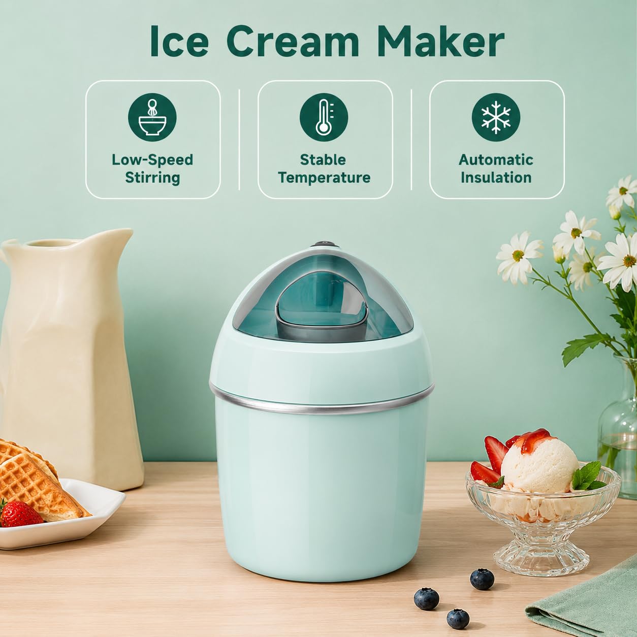 Machine à glace électrique 800 ml pour yaourt glacé et sorbet