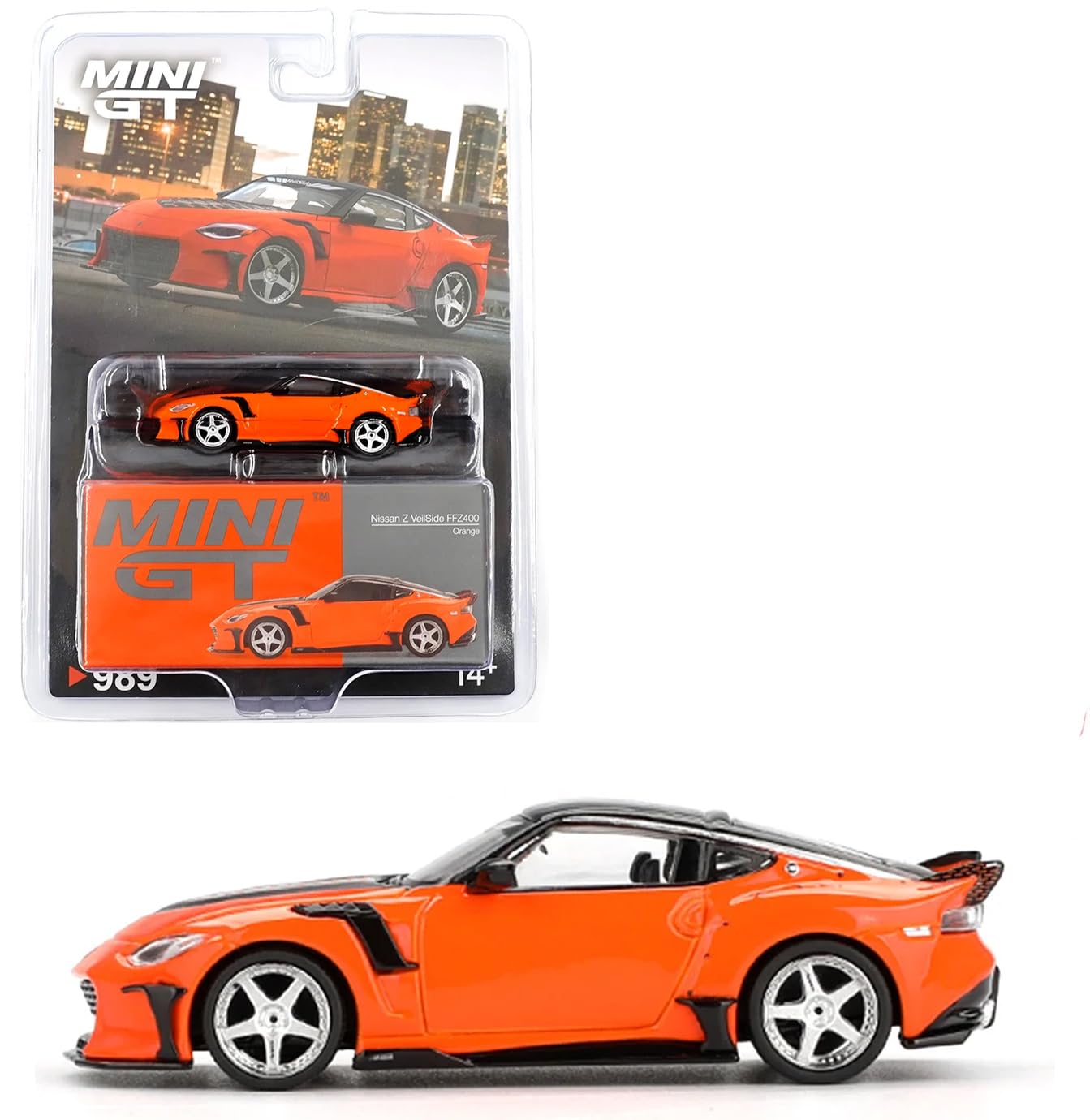 Diecast Model Car Compatible for Nissan Z VeilSide FFZ400 Orange 1