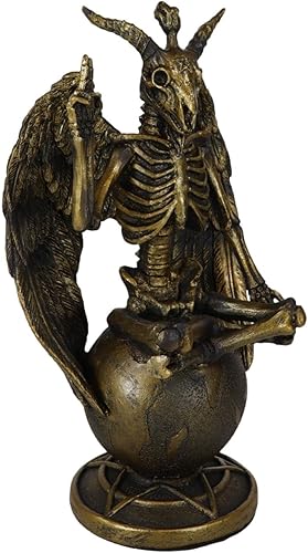 Miniatura 6 de Ebros Gift Eliphaz Levi - Figura decorativa de esqueleto de cabra sabática con alas y baphomet, de 8.25 pulgadas de alto, escultura decorativa de
