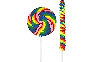 Jumbo Rainbow Swirl Lollipop Bundle