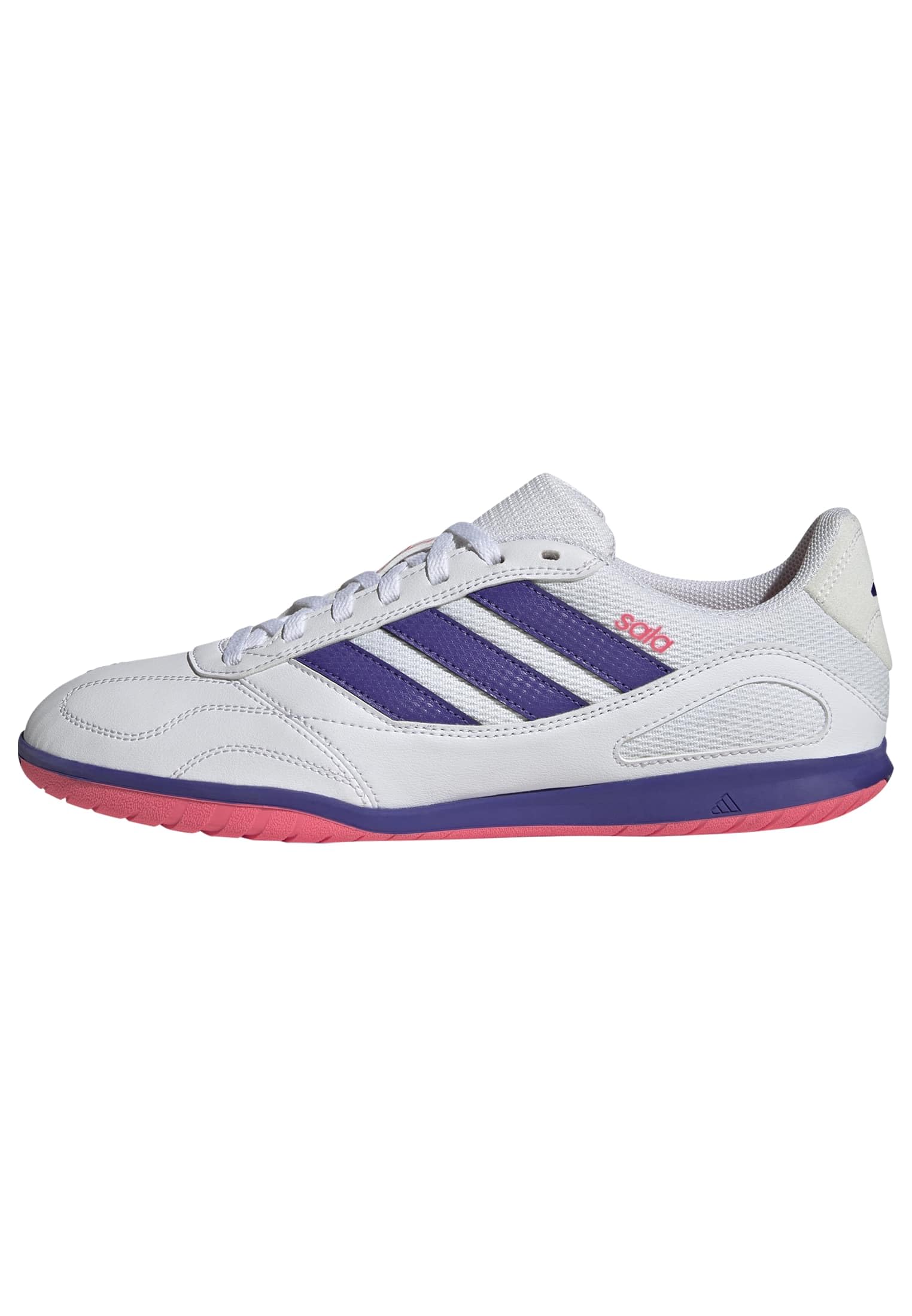 adidas Mixte Super Sala Competition III Indoor Football Shoes, FTWR White/​Pure Purple/​Solar Turbo, 46 EU
