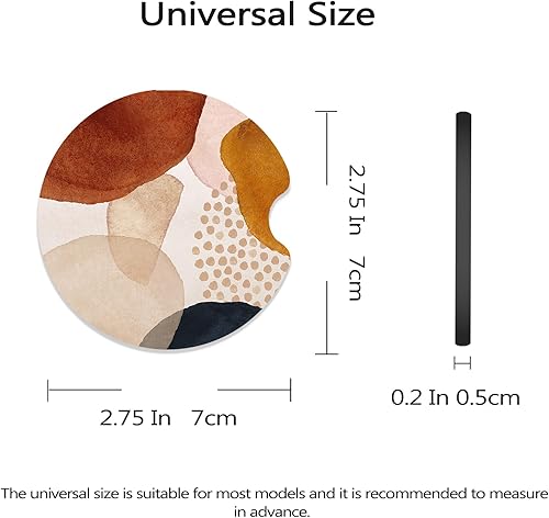 Miniatura 3 de Posavasos de automóvil para portavasos de automóvil, paquete de 2 posavasos antideslizantes universales de goma para mujeres y hombres, accesorios