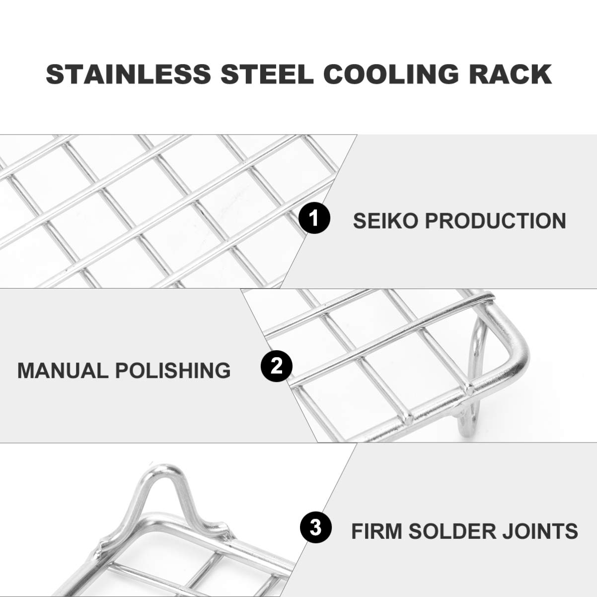Stainless Steel Rack DOITOOL 2-Pack Stainless Steel Bread Cooling Racks ...