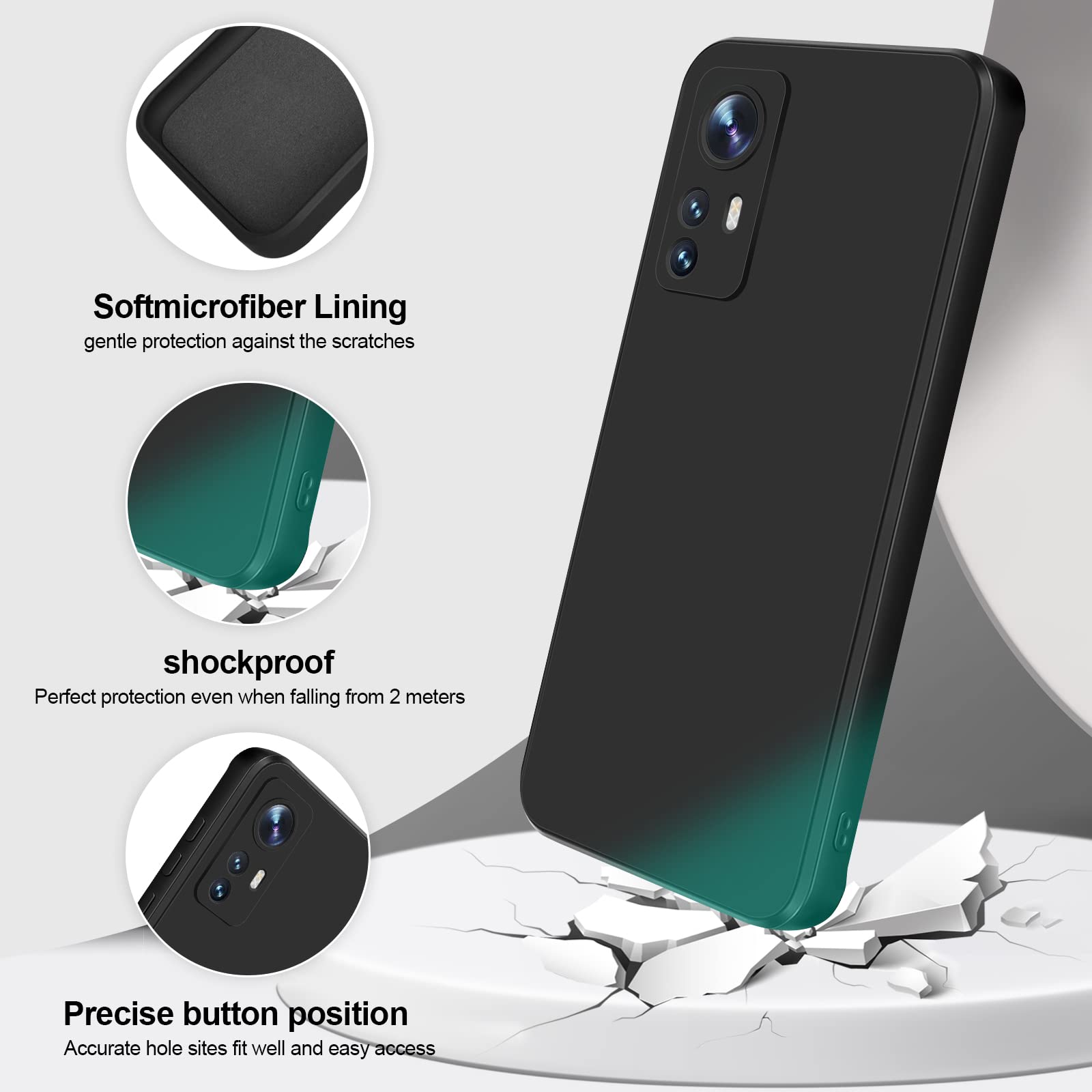 Etui à rabat en gomme avec porte-carte Made For Xiaomi pour Xiaomi Redmi Note 12 4G Noir - Coque