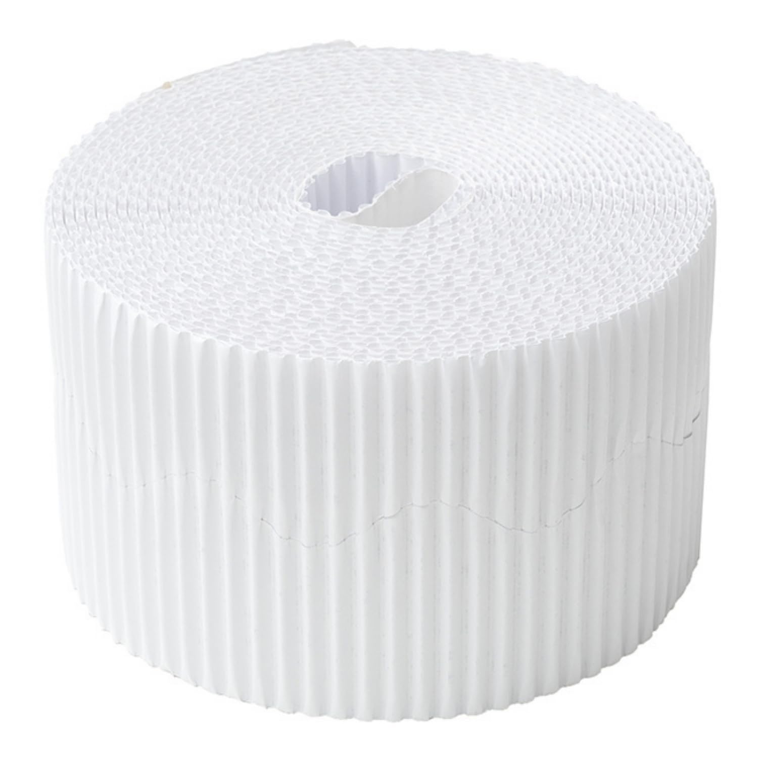 Hawksbill White Border Roll for Classroom Displays 57mm X 7.5m (15m When Split) – Scalloped Acid Free Fade-Resistant Border Roll