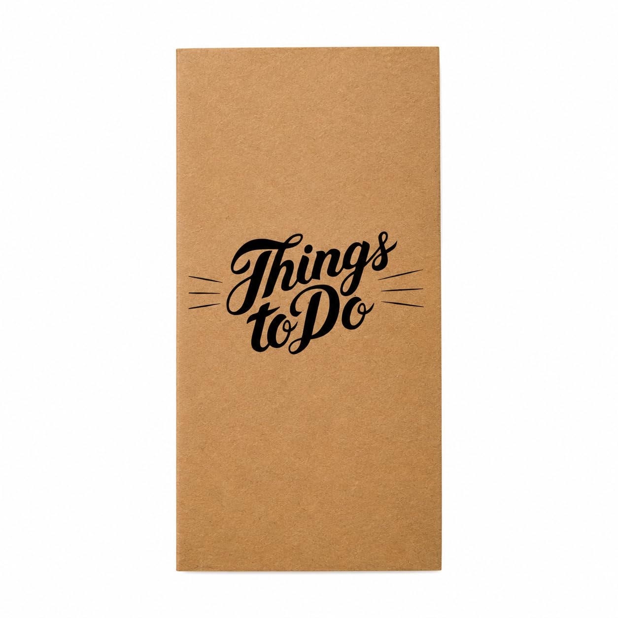 The Papier Ocean Things To Do List Notepad – Daily Task Planner Pad | 90 Pages, 80 GSM Natural Shade Paper | Checklist Notepad for Work, Study & Home | Perfect Binding | 8.25 x 4 Inch (Kraft Brown)