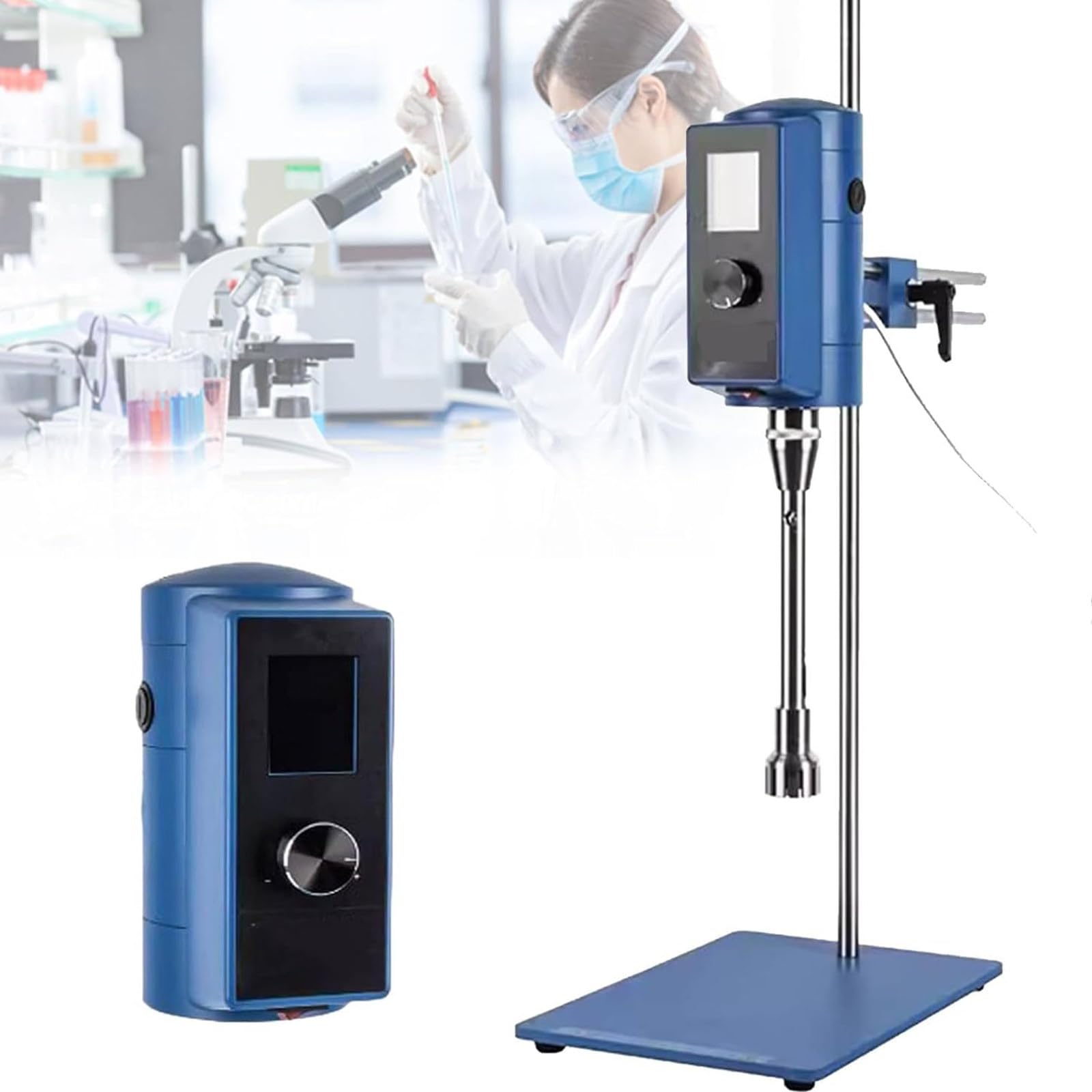 Hochgeschwindigkeits-Homogenisator, einstellbarer Labor-Dispergier-Emulgator, 2000–28000 U/min, mit LCD-Display und Timer