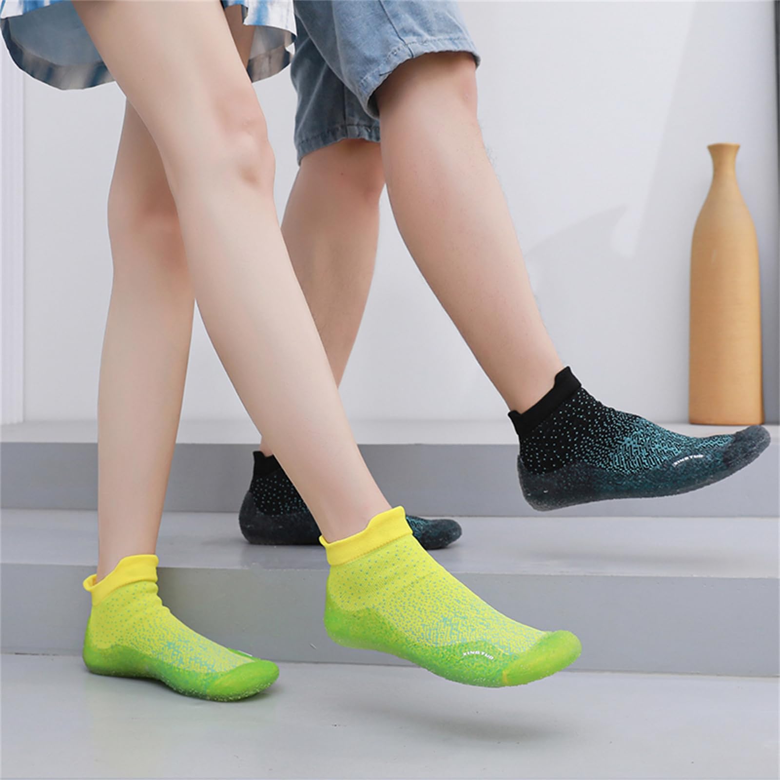 JiuQing Damskie skarpety boso buty plażowe buty do wody oddychające antypoślizgowe przenośne skarpetki do jogi w pomieszczeniach