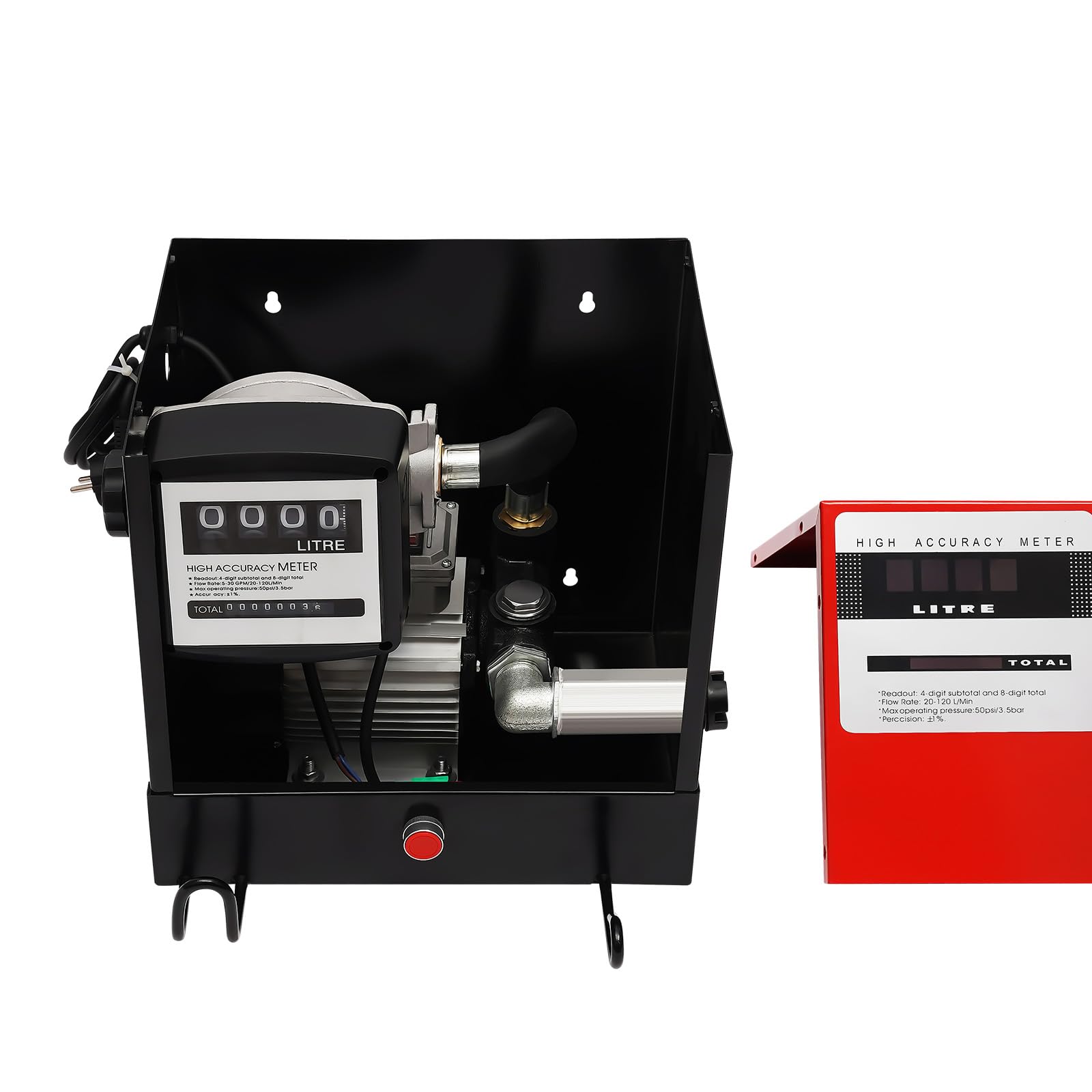 Pompa oleju napędowego 550 W, samozasysająca pompa olejowa 60 l/min, pompa oleju opałowego z licznikiem, pistolet automatyczny i 2 węże