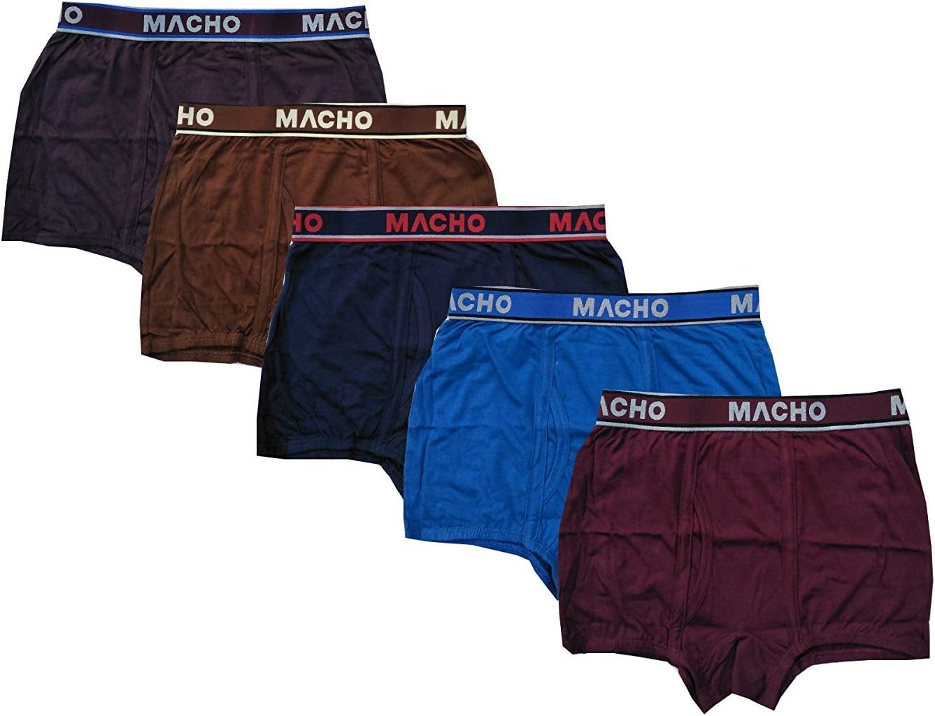 Macho Men's Cotton Multicolour Mini Trunk/Underwear Pack of 5