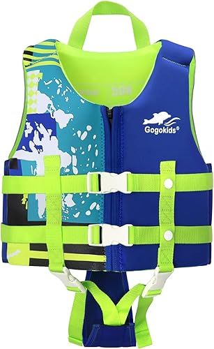 Gogokids Chaleco de natación para niños pequeños, chaqueta de natación premium para niños de 30-40-50-60-70 libras, chaleco flotante ayuda para