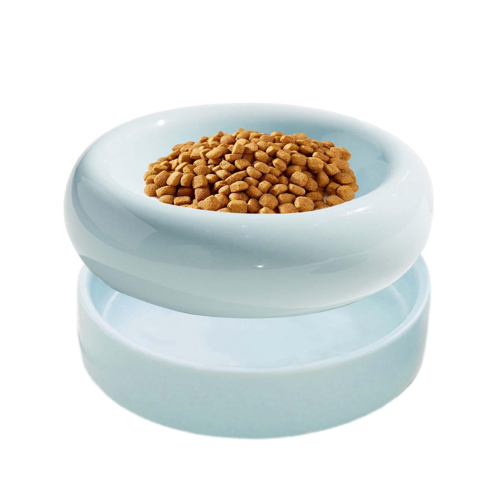 Support de nourriture pour chat | Double gamelle amovible - Gamelle amovible pour chat - Fournitures pour animaux domestiques - Double bol en céramique pour l'alimentation et l'arrosage des chats | Gamelle amovible pour chat - Fournitures pour animaux dom