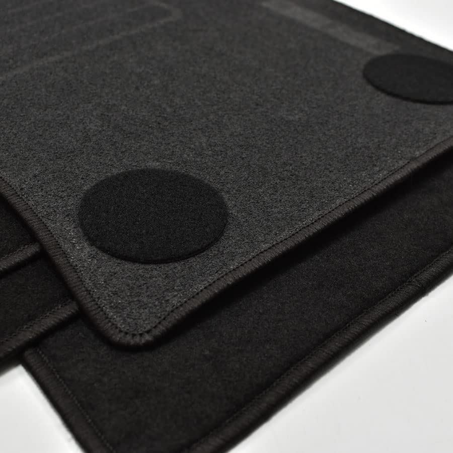 Velours Fußmatten Logo schwarz kompatibel mit Mini R57 Cabrio