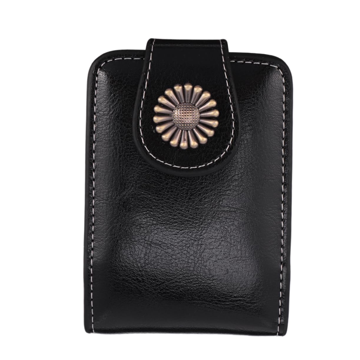 HONMEET 1Pc Lipstick Pouch with Built in Mirror Portable Lip Gloss Carrying Case for Travel and Everyday Use Smart Black Design for Easy The Go Touch Ups