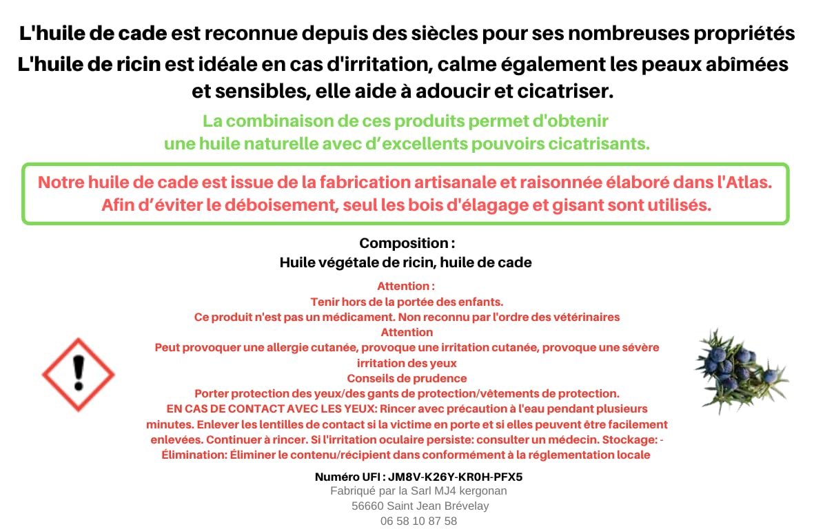 Huile cicatrisante et antiseptique pour poule 250 gr