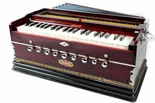 Bina 9 Stopper 3½ Octaves Multifold Bellow 42 Keys Two Reeds Harmonium With Bag #TOP18