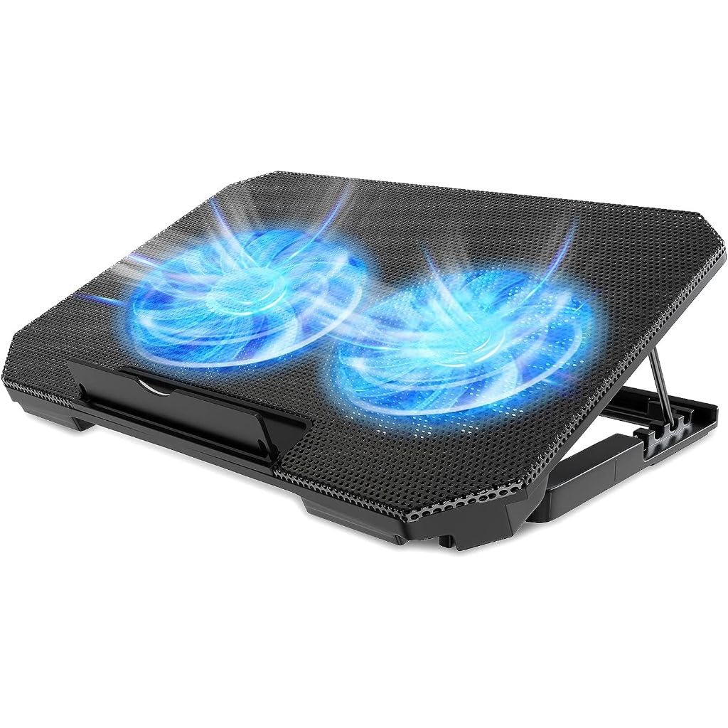 Base Refrigerada com 2 Coolers Ventoinhas para Notebook até 17 Pol, Ventilação Silenciosa