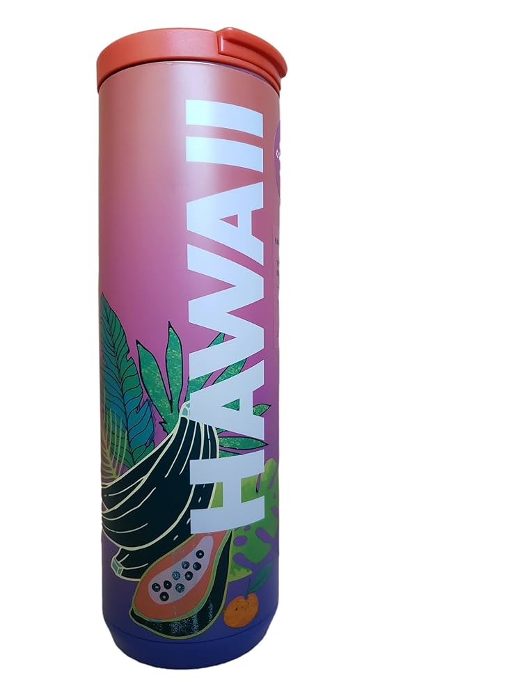 スターバックスハワイコレクション：トロピカルフルーツステンレススチールタンブラー Amazon.com | Starbucks Hawaii Collection Palm Leaf Tropical