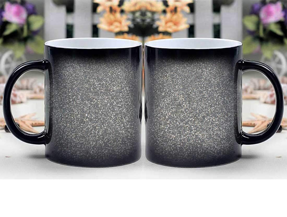 Personalized Gifts Heat Changing Magic Coffee Mug - Asphalt Texture Street Surface Material Bitumen