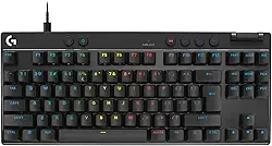 Teclado Gamer Com Fio Logitech G PRO X TKL RAPID com layout US, Switches Magnético- analógicos, Modo Rapid Trigger, Acionamento Ajustável, e RGB LIGHTSYNC - Preto