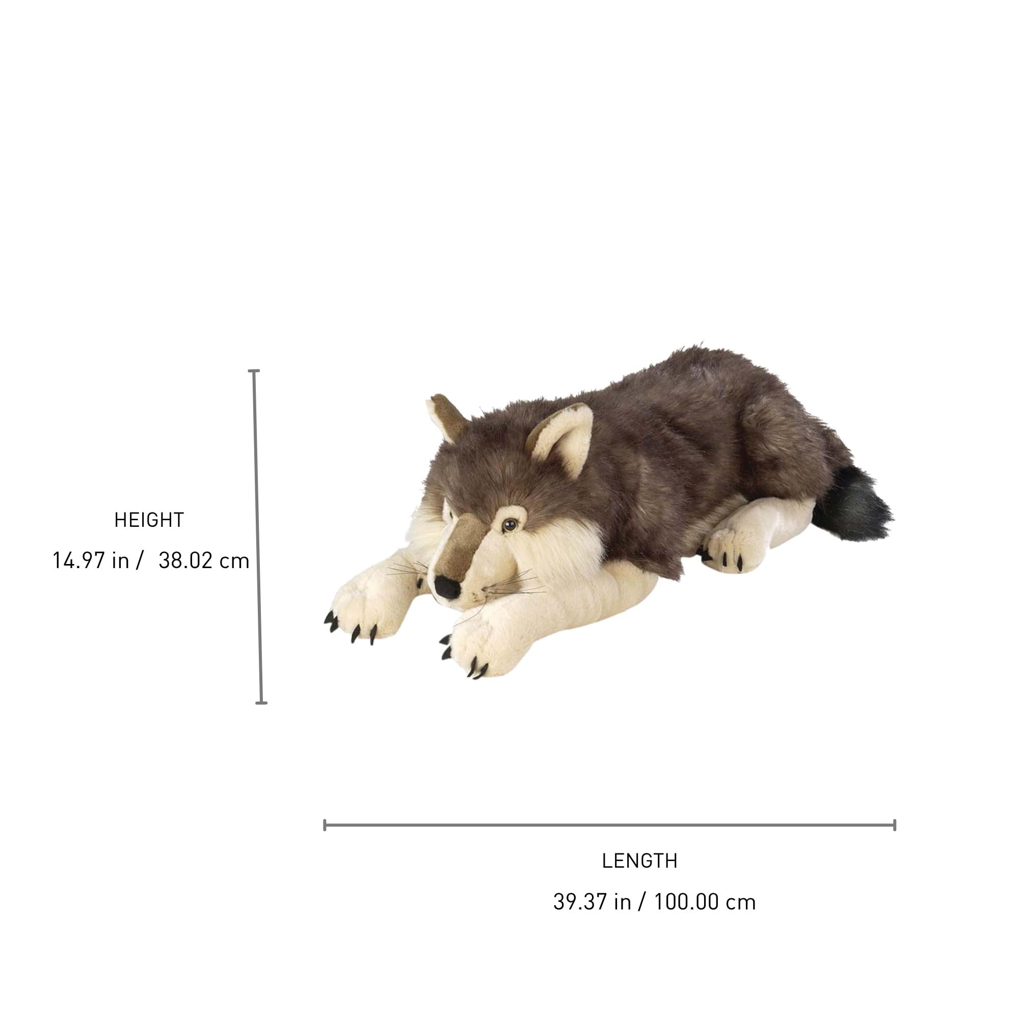 Amazon.co.jp: ワイルドリパブリック オオカミ ぬいぐるみ ジャンボ