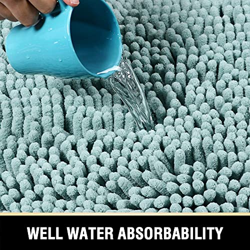 H.VERSAILTEX Microfiber Chenille Bathroom Rug Bundle #TOP13
