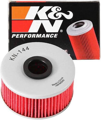 K&N Filtro de aceite para motocicleta Alto rendimiento, Premium, diseñado para ser utilizado con aceites sintéticos o convencionales se adapta a