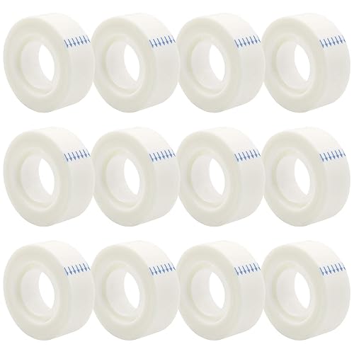 OWLKELA - 12 rollos de cintas invisibles de 07 x 1000 pulgadas cinta invisible con acabado mate cinta translúcida con niebla ideal para corrección y