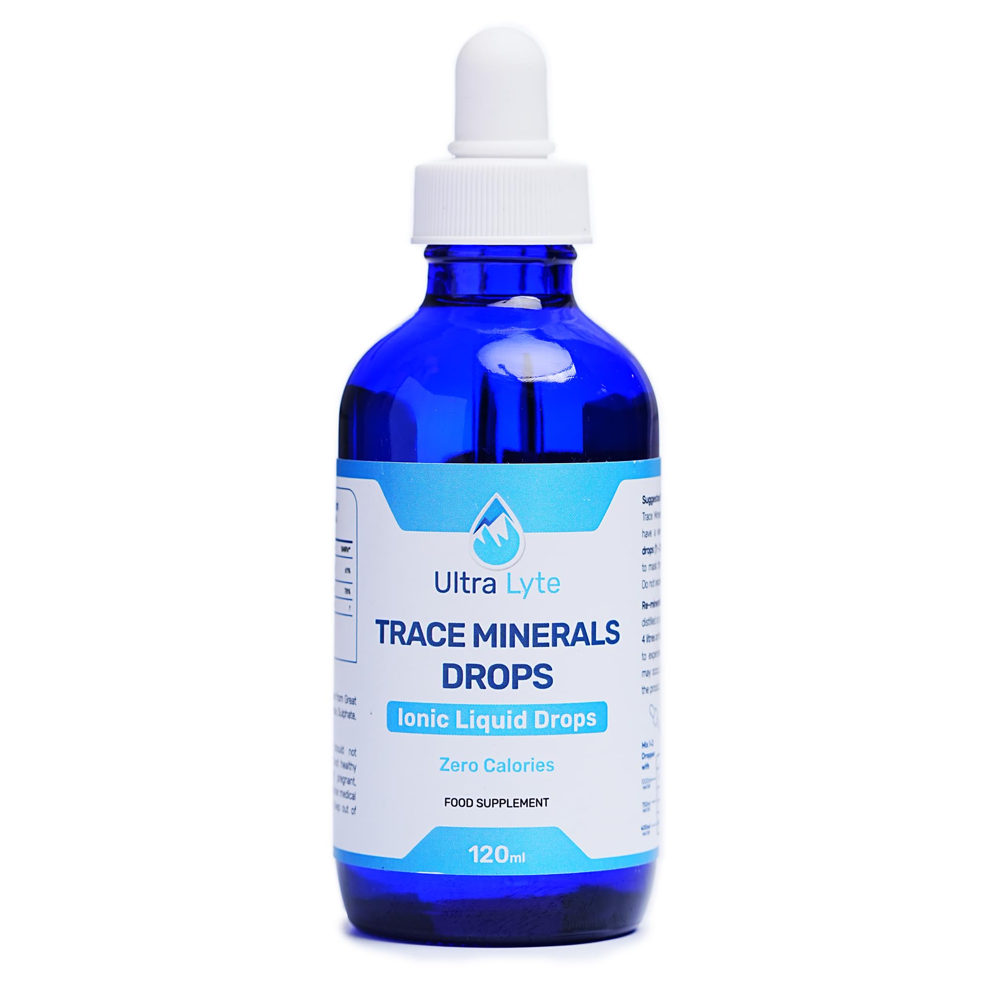 Ultra Lyte Trace Mineral Drops – 118ml All Natural Complete Mineral Complex Food Supplement – 48 Days Supply –Electrolyte Balance Formula – Energy and Mood Support