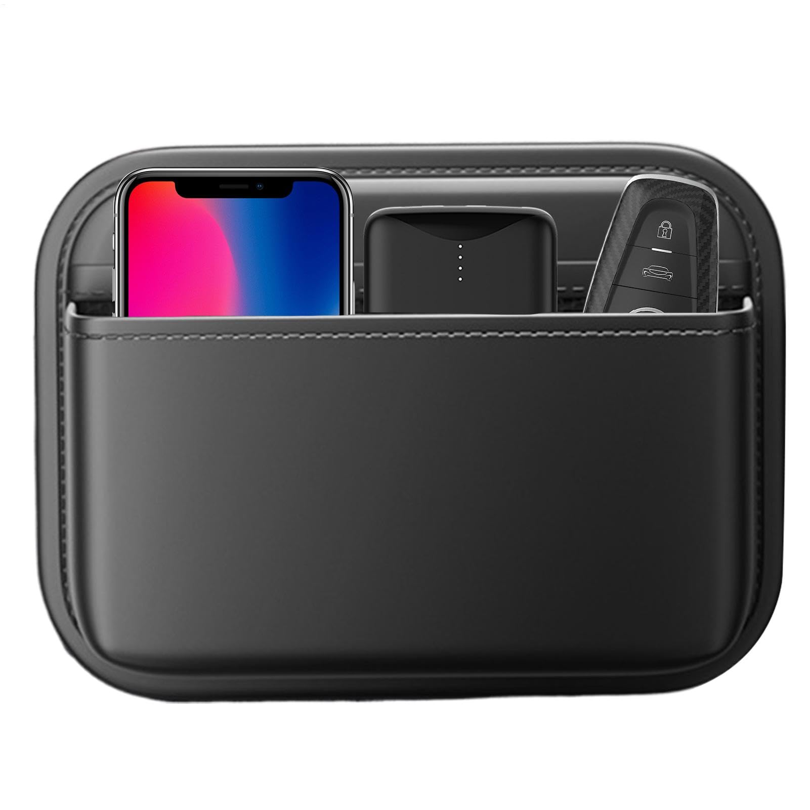 Car Storage Pocket, Automotive Seat Filler, Seat Side Storage, Car Seat Organizer, Leather Console Bag, Console Side Organizer, Car Seat Side Pocket, Side Storage Pocket, Car Interior Storages
