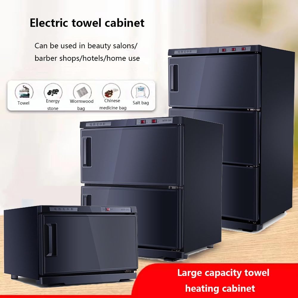 Spa Hot Towel Warmer Cabinet,25/50/75l Towel Warmer,2 in 1 Portable Towel Warmer,Fast Heating Aluminum Interior, Suitable for Facial Spa, Massage, Hair Salon, Barber Shop, Beauty,50L