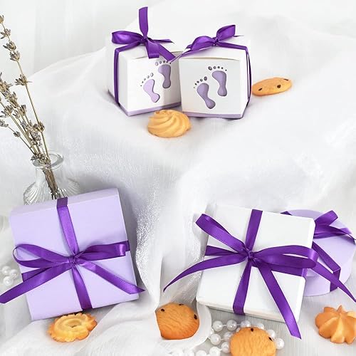 Vista 10 de TONIFUL - Rollo de listón de satén de color liso, para envolver regalos, manualidades, cabello, fiesta boda, tarjetas de invitación, ramos florales