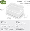 12 Piezas de Envases de Plástico Transparente para Almacenamiento de Cuentas (4.13 x 2.56 x 1.58 pulgadas), Organizador de Cuentas Pequeño para Cuentas, Joyería, Tarjetas de Presentación, Piezas de Juegos, Manualidades 3