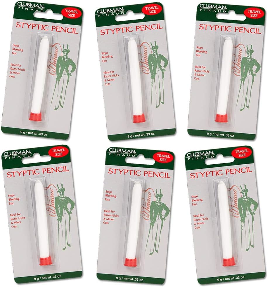 Clubman Pinaud Styptic Pencil for Nick Relief - 0.33 oz, 6 pack