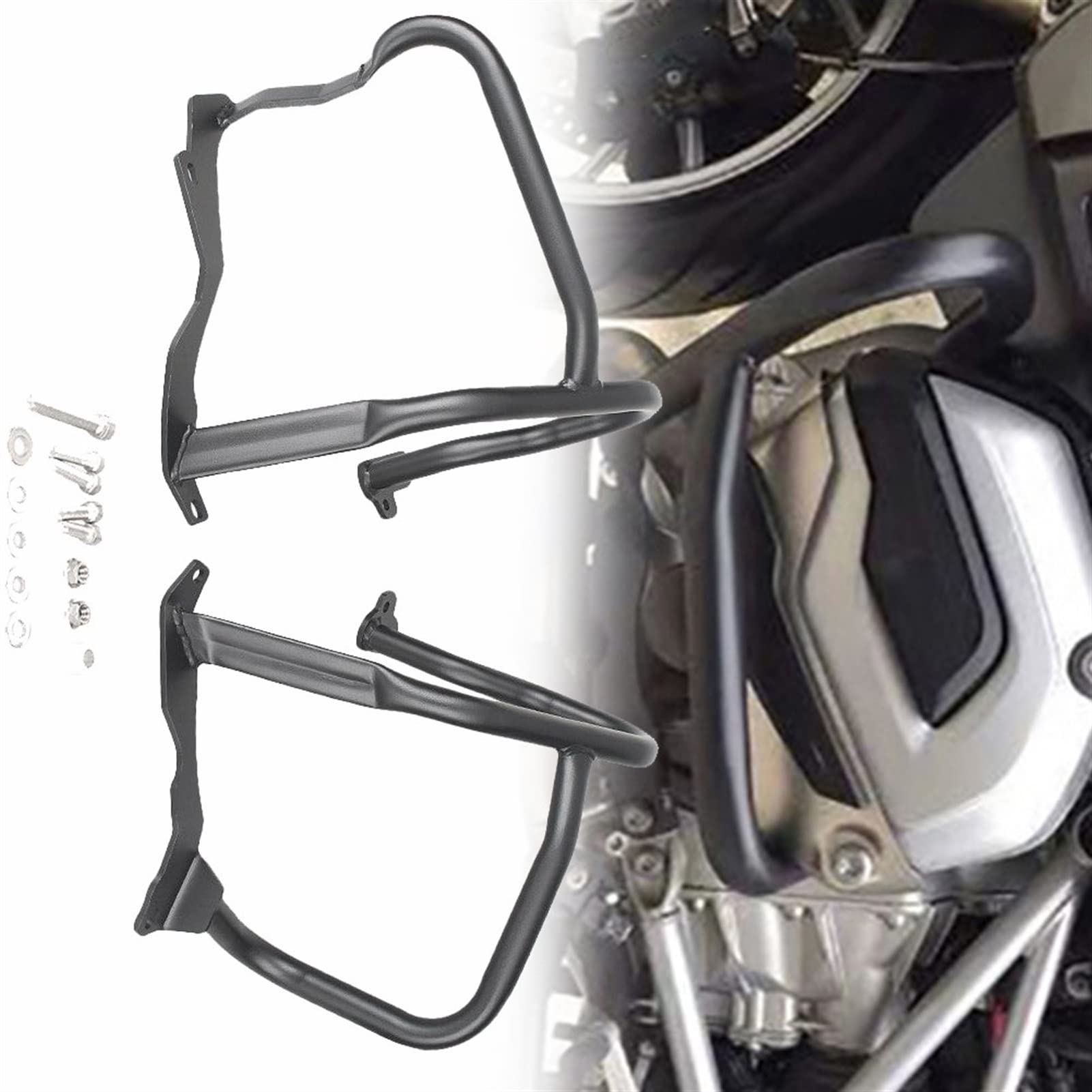 NOLLAM 2 Pièces Protèges-Cadre Moto Pour BMW R1200gs 2007 R 1200 GS ADV Adventure,Boule Anti-Chute Tampons,Moteur Curseurs Contre Crash Protecteur,Barre Protection Accessoires,Red