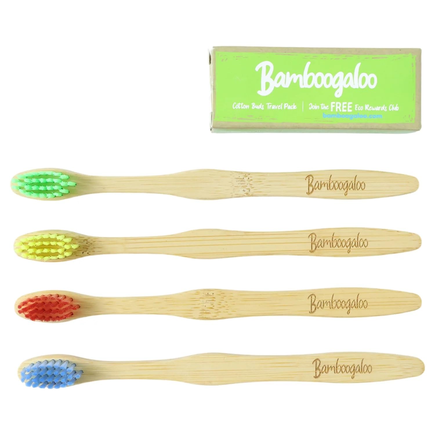 Eco-Friendly Bamboo Toothbrush Set for Adults - Pack of 4 with Cotton Buds-image-3