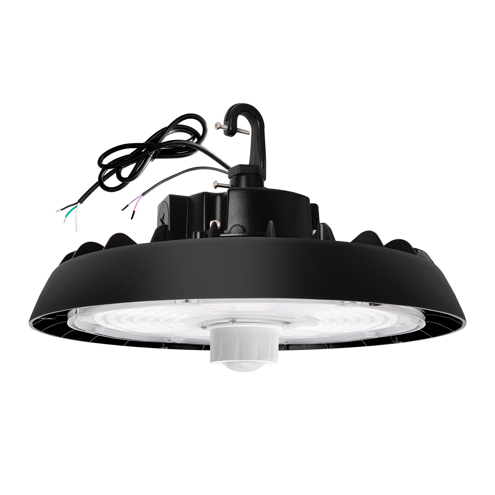 ELEPHANT DEPOT UFO LED High Bay Light with Motion Sensor, 150W/200W/240W, 21000/28000/33600lm, 2CCT 4000K/5000K, 0-10V Dimmable for Warehouse Factory